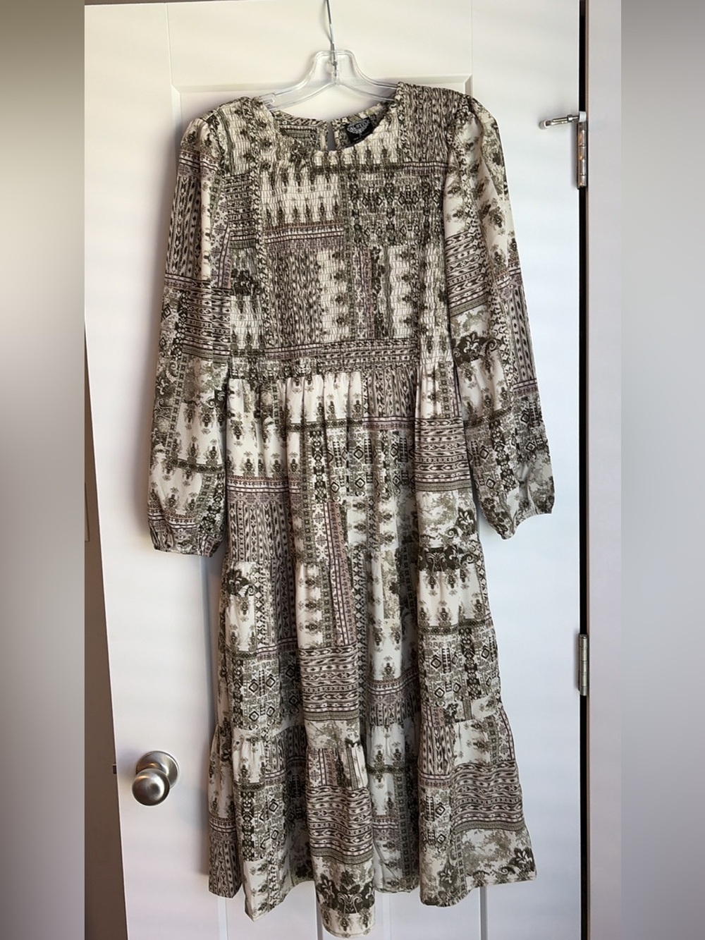 Boho Long Sleeve Tiered Dress
